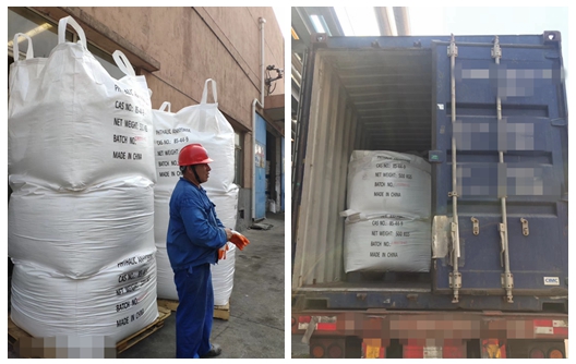 Envío de anhídrido ftálico desde la fábrica de Huafu